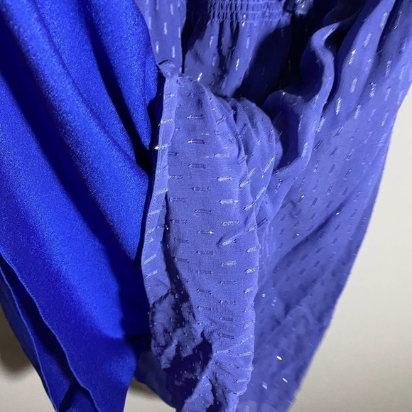 Rebecca Taylor Sleeveless Silk Blend Flutter Collar Dress Size 6 - Picture 6 of 9